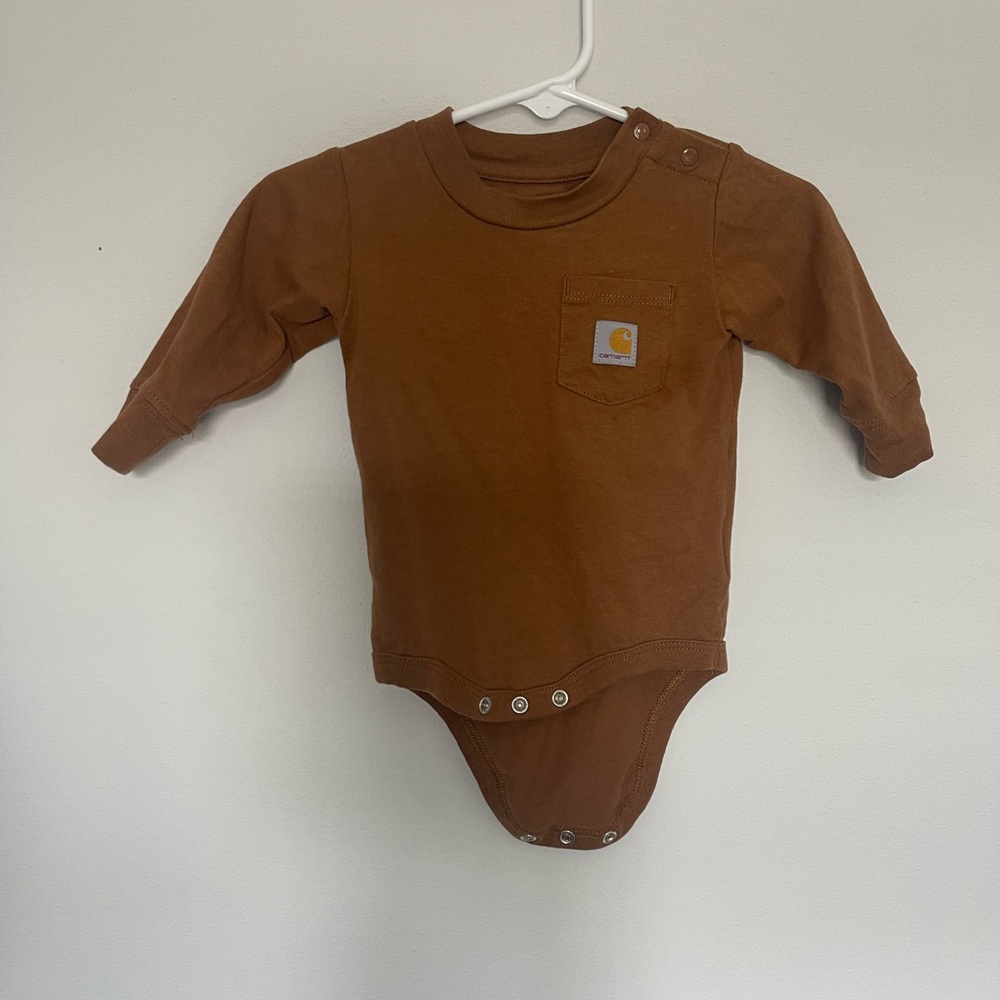 Carhartt Brown Baby Bodysuit